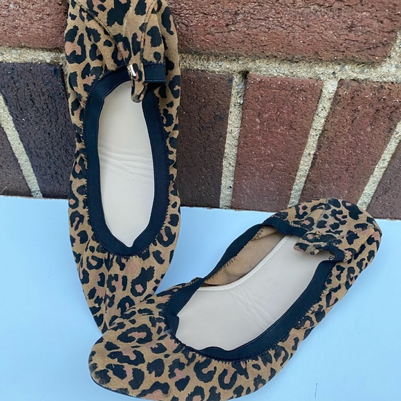 Yosi Samra leopard Vienna foldable flats Size 11